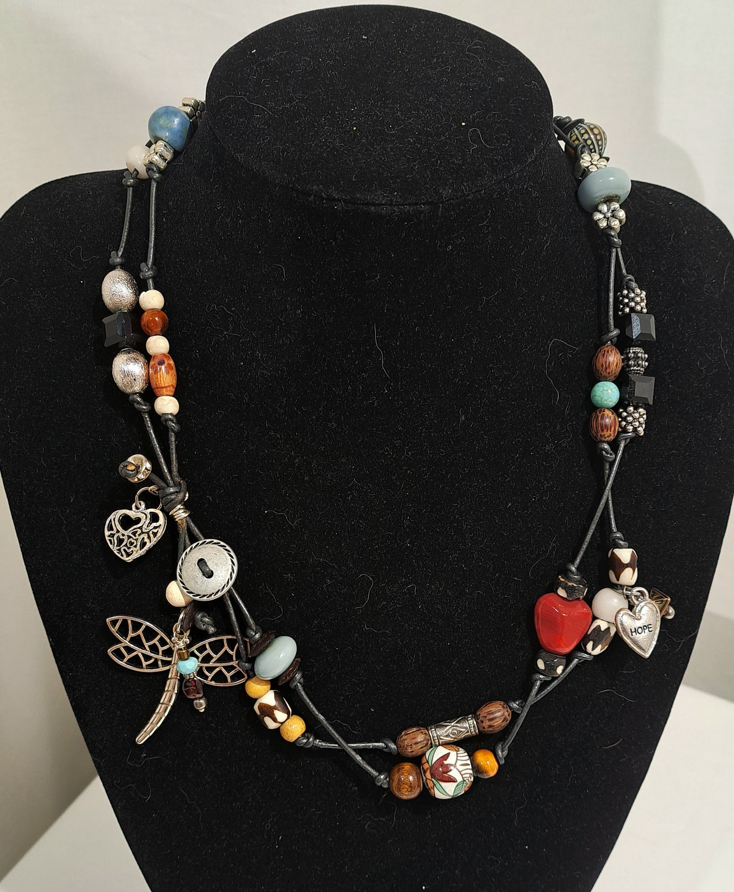 CRAZY CHAIN Necklace and bracelet with Dragon Fly