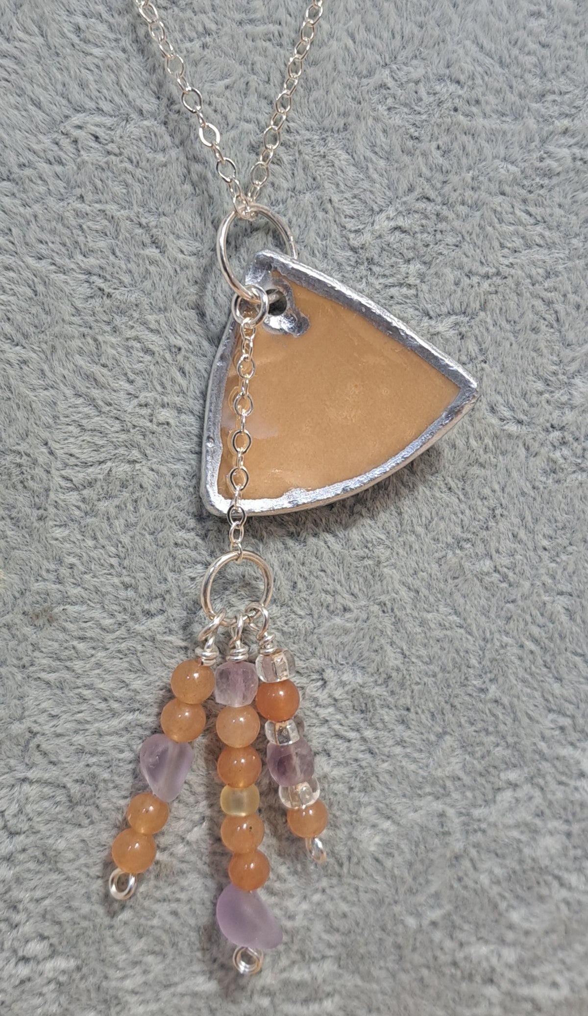 Broken China necklace from Hand painted Japanese origin
